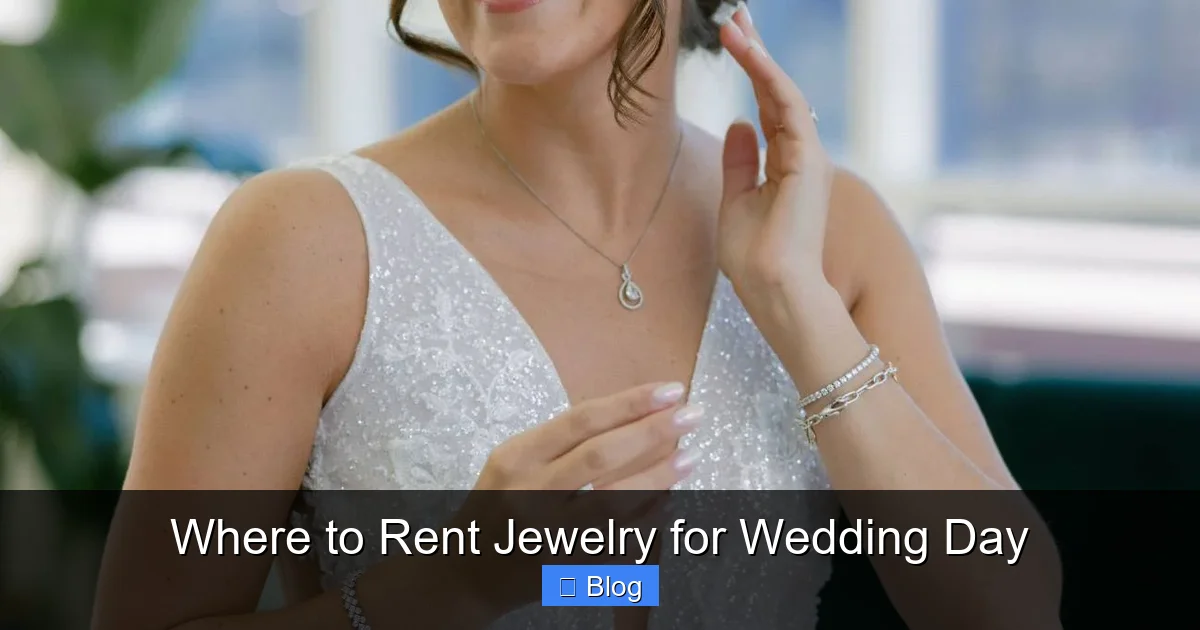 Where to Rent Jewelry for Your Wedding Day: Top Platforms
