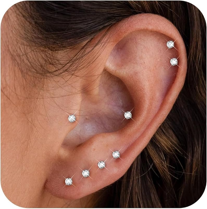 ORAZIO Stainless Steel Stud Earrings