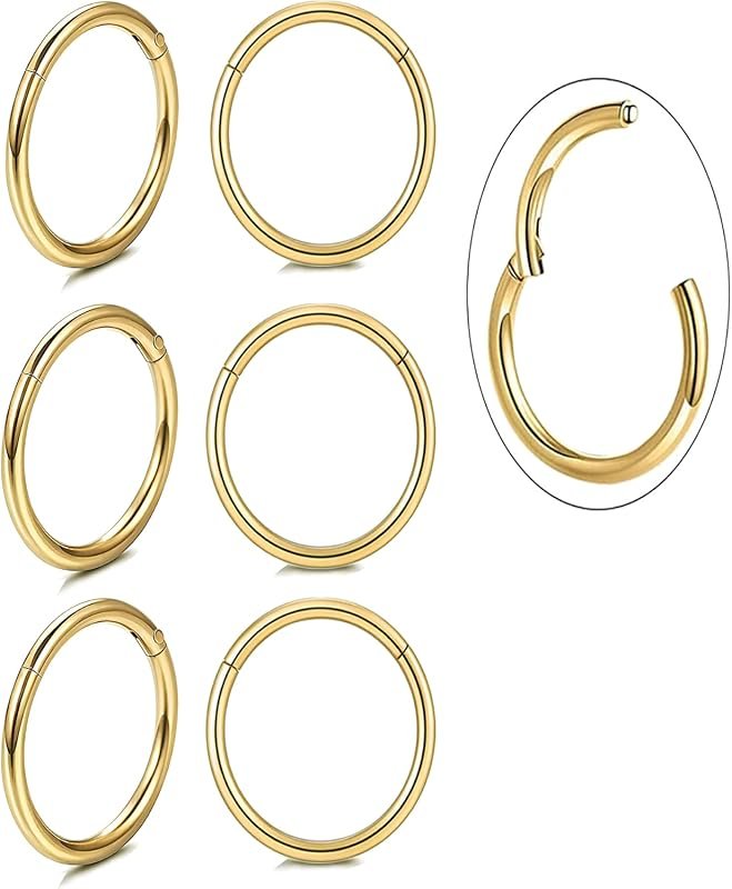 Surgical Steel Gold Huggie Hoop Earrings