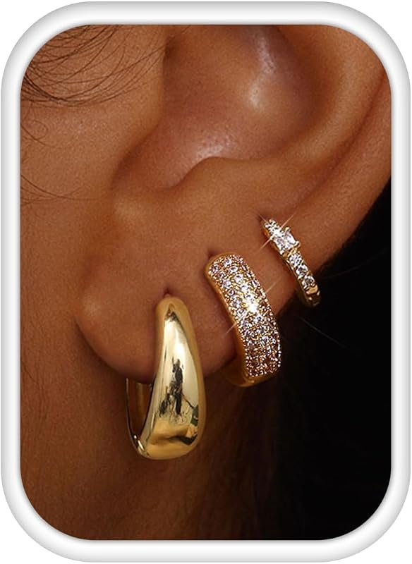 LOLIAS Chunky Gold Hoop Earrings
