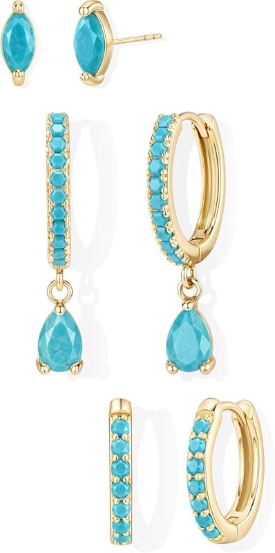14K Gold Huggie Hoop Set