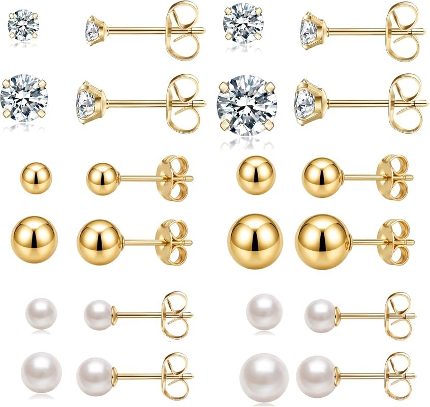 best stud earrings everyday wear gold silver hypoallergenic