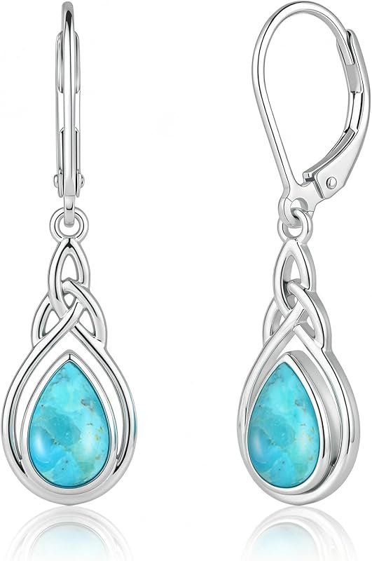 Celtic Knot Turquoise Earrings