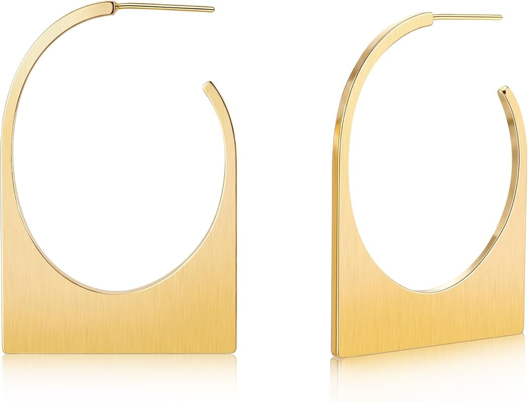 Chunky Gold Statement Hoop Earrings