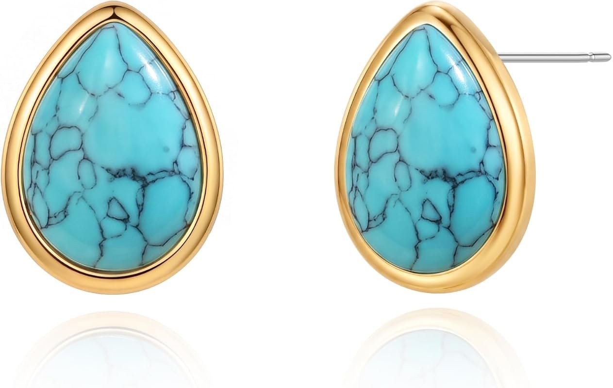 Western Turquoise Statement Earrings